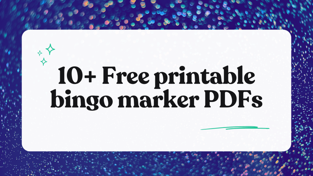 10+ Free printable bingo marker PDFs