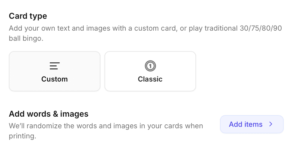card type screenshot
