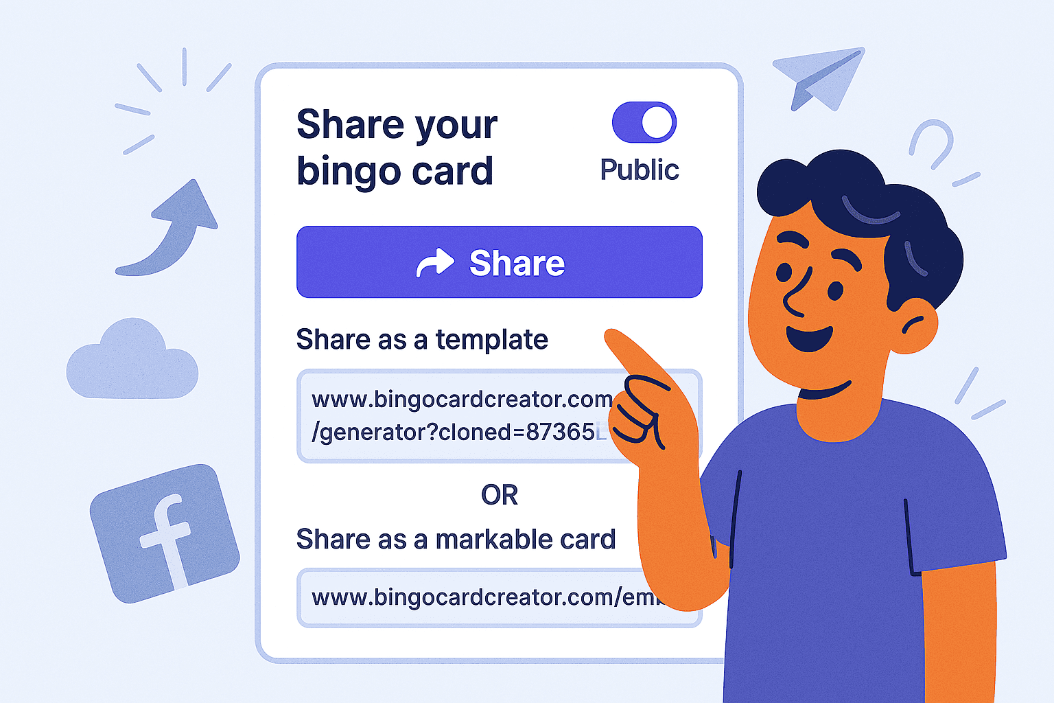 bingo share sheet illustration